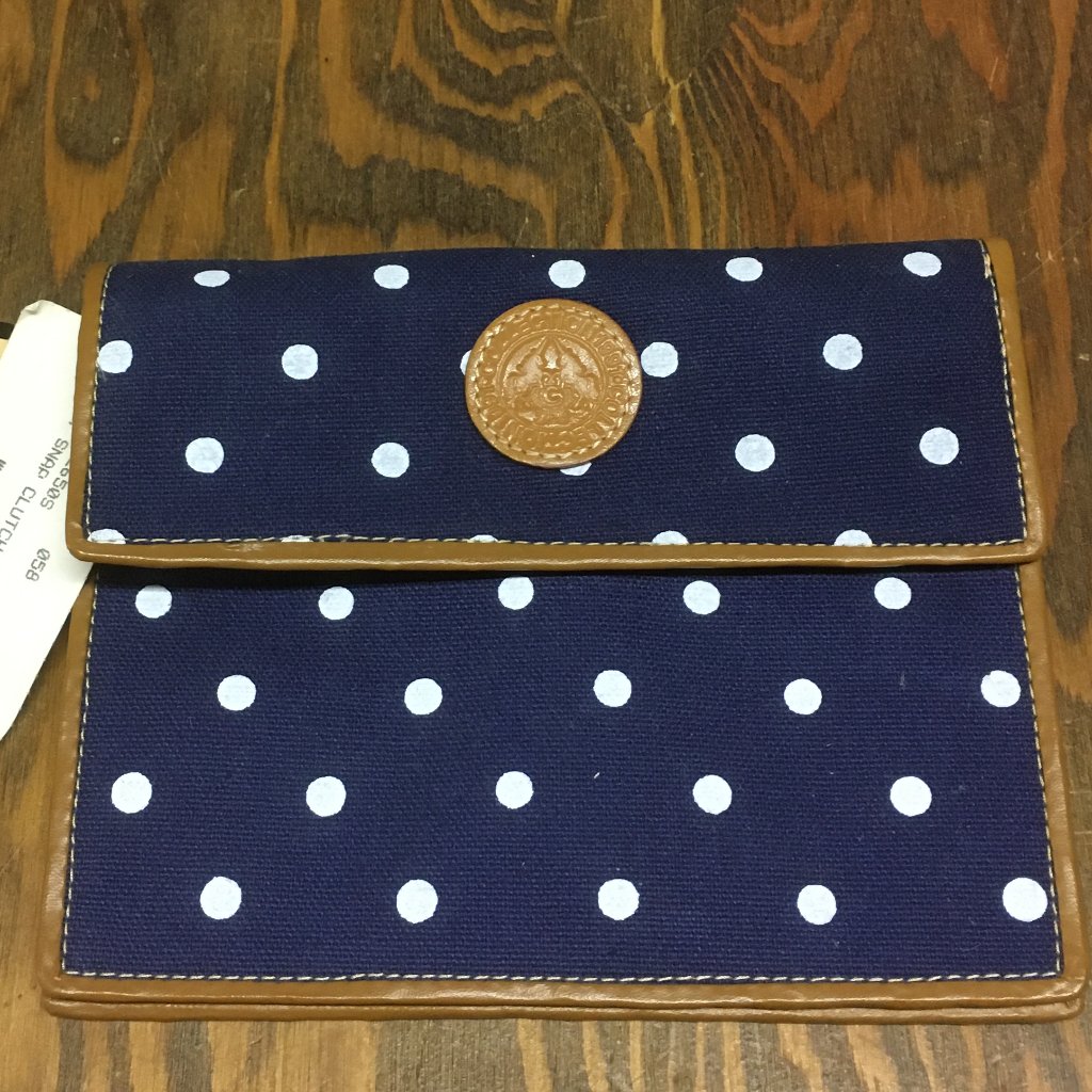 Vintage Dot Snap Clutch 3 Piece Canvas Wallet Collection 1991 Brand
